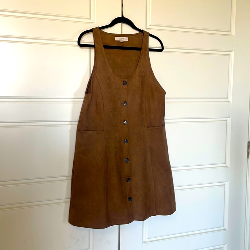 Loft Petites faux suede jumper